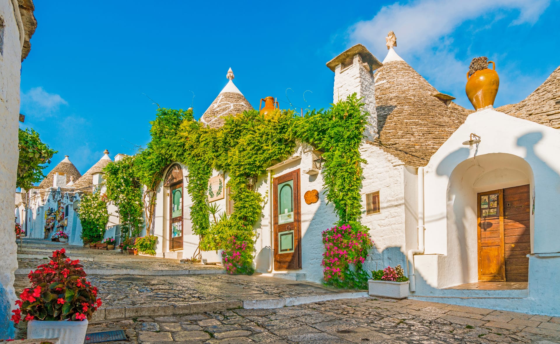Trulli Huser in Apulien, Italien